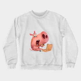 Pizza pig Crewneck Sweatshirt